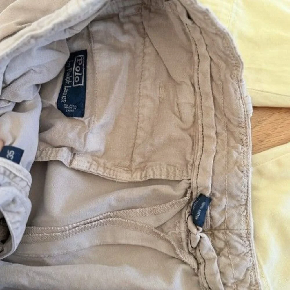 Polo Ralph Lauren Mens Khaki Shorts Lot of 4 Size 35